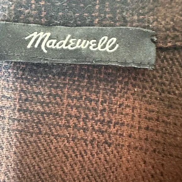 Madewell shirt jacket in Gelston shacket oversized plaid flannel size small - Picture 9 of 16
